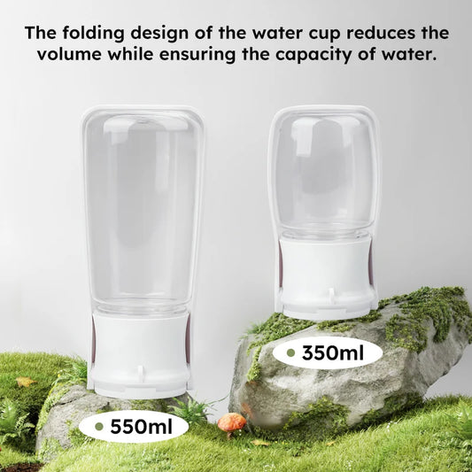 350ml Portable Folding Pet Water Bottle for Dogs & Cats – Travel Ready