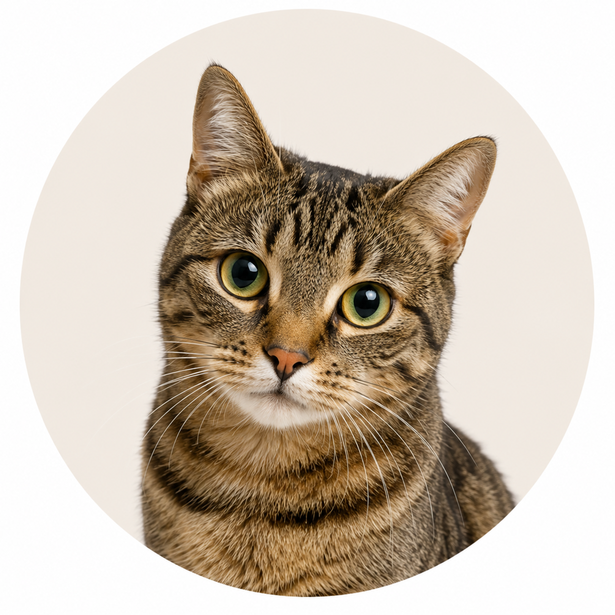 Tabby cat portrait for premium cat supplies and accessories collection