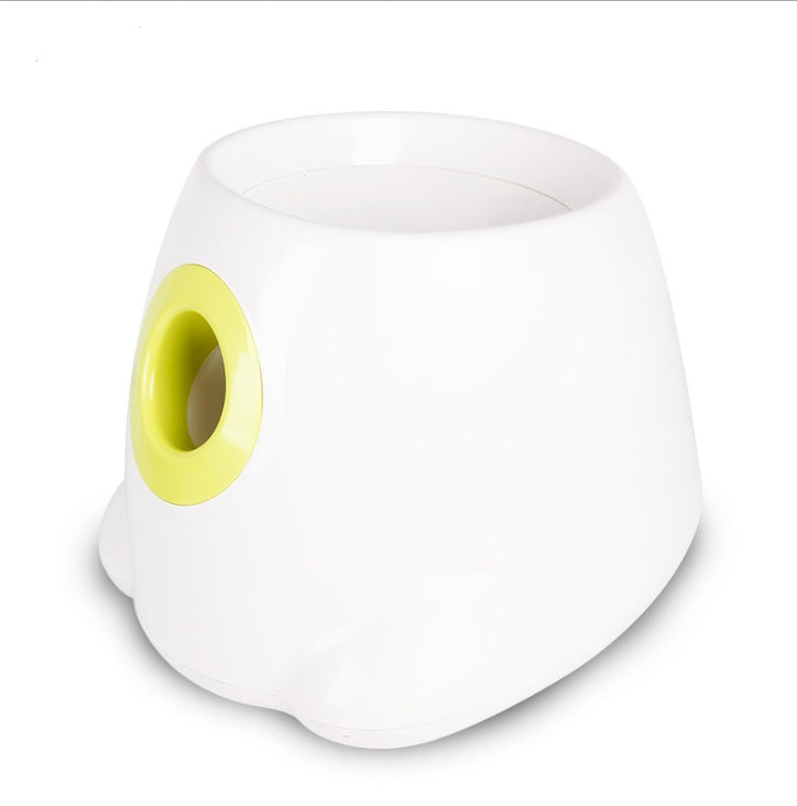 Technical dimensions of the All For Paws Hyper Fetch Mini automatic dog ball launcher, showing height, width, and depth in centimeters.