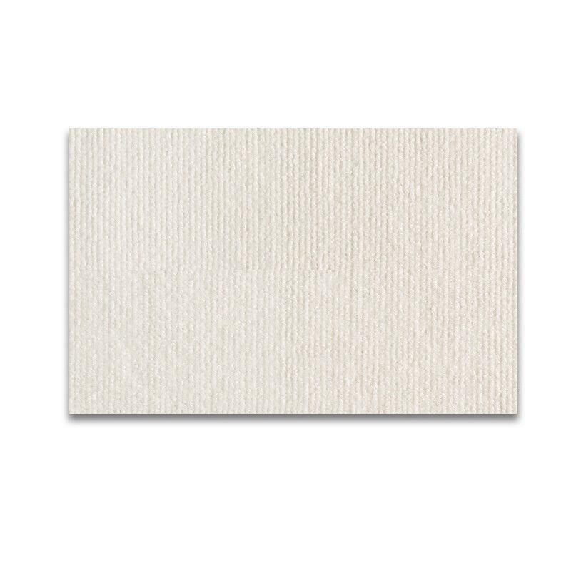 Rectangular white placemat with subtle texture on a white background