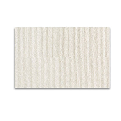 Rectangular white placemat with subtle texture on a white background