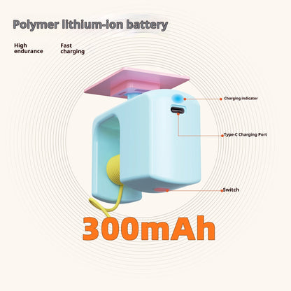 Illustration of a polymer lithium-ion battery with features labeled on a white background