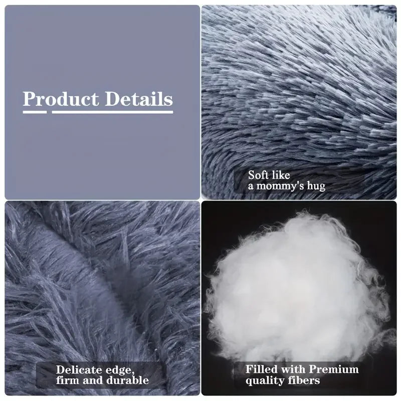 Product details of soft, fluffy material with text describing its qualities.
