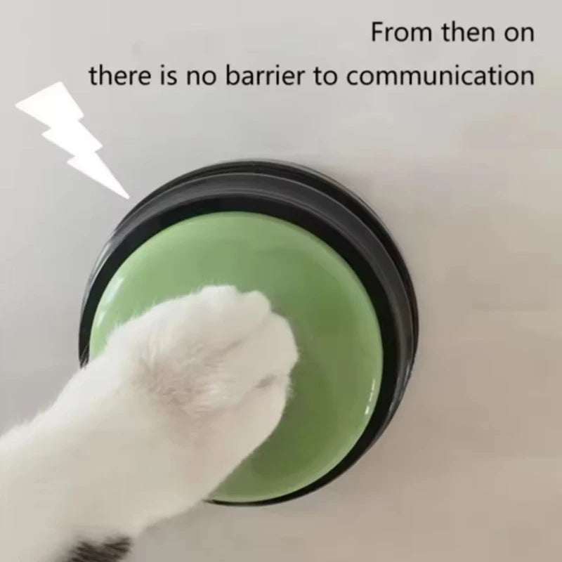 Cat paw reaching into a green bowl with text 'From then on there is no barrier to communication'.