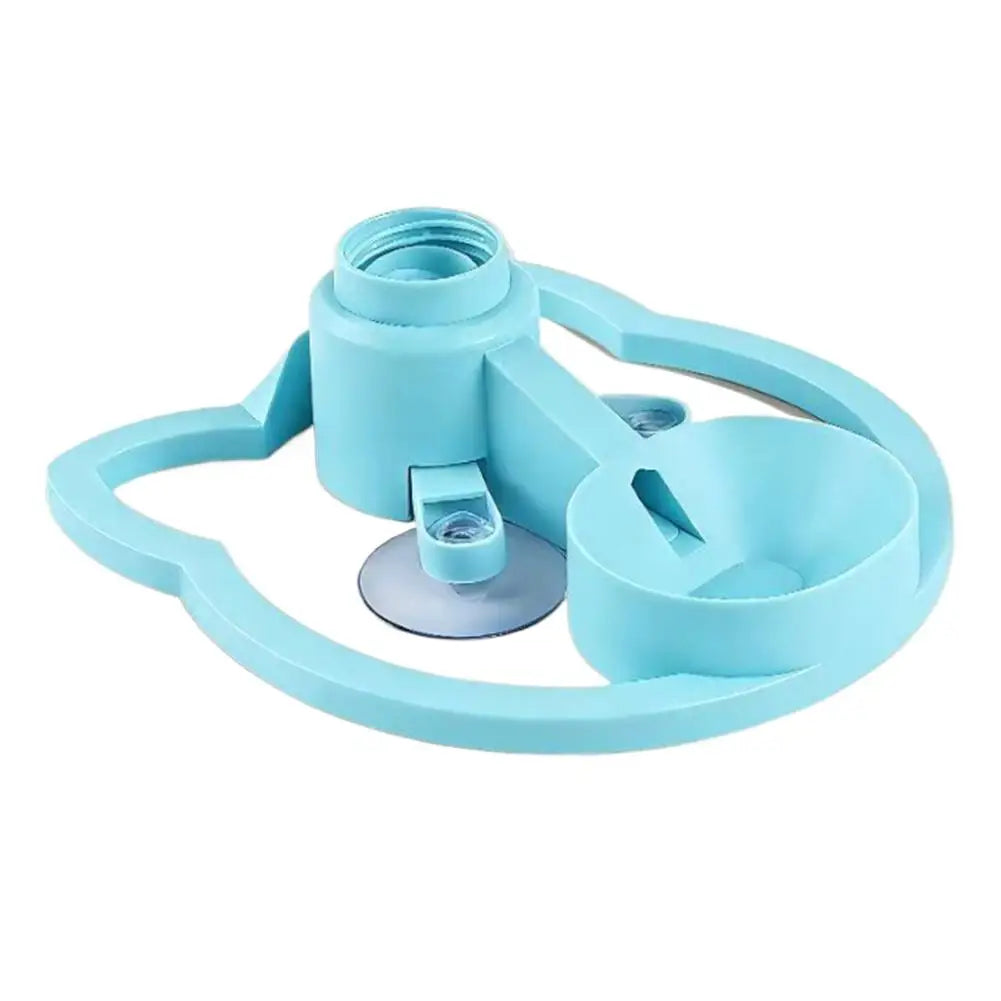 Light blue plastic component on a white background