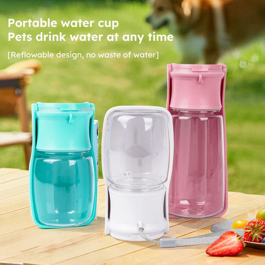350ml Portable Folding Pet Water Bottle for Dogs & Cats – Travel Ready